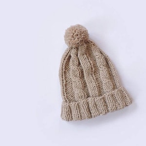 Womens Winter Hats, Gift for her, Beanie Hat, Chunky Knit Hat, Wool Hats, Crochet, Knit Hat, Handmade Pom Pom Hat, Hand Knit, Warm, Autumn