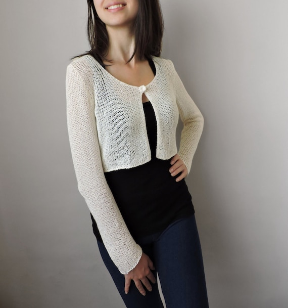 knit crop top and cardigan