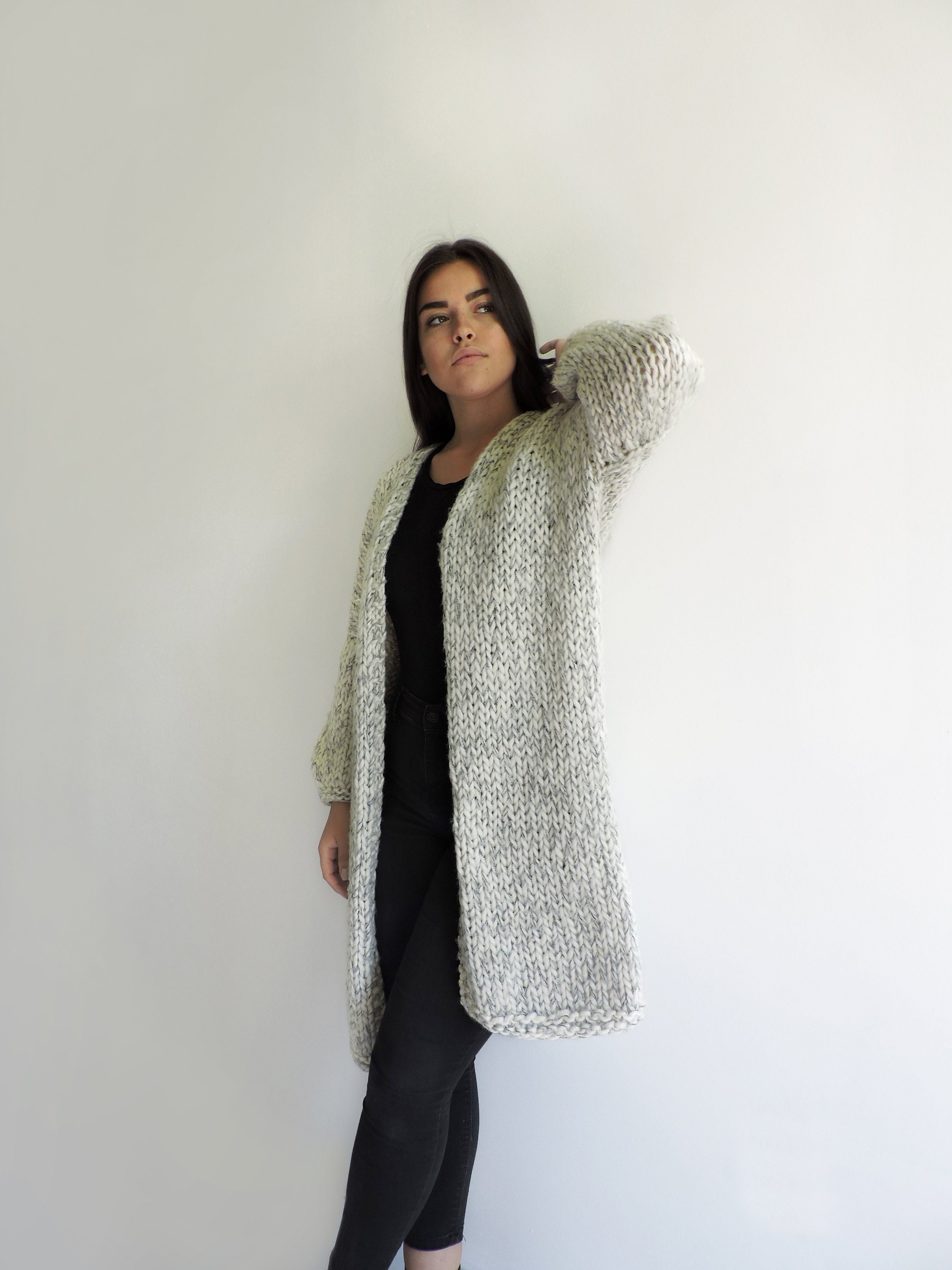 plus size knit coat