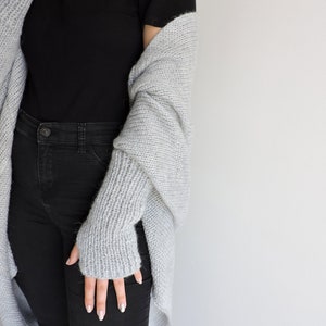 Womens Sweater Cardigan, Loose Knit Cardigan, Plus Size Knitwear, Reversible Clothing, Slouchy Knit Cardigan, Cozy Knit Jacket, Bohemian image 3