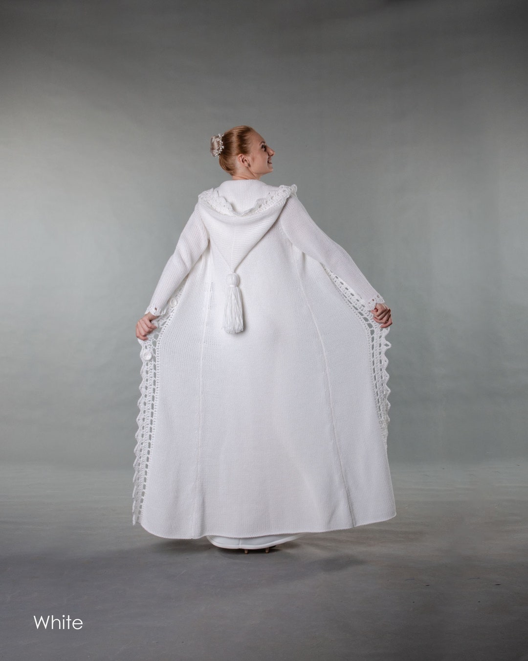 Ankle Length Coat for an Autumn or Winter Wedding. Maxi Knit Etsy