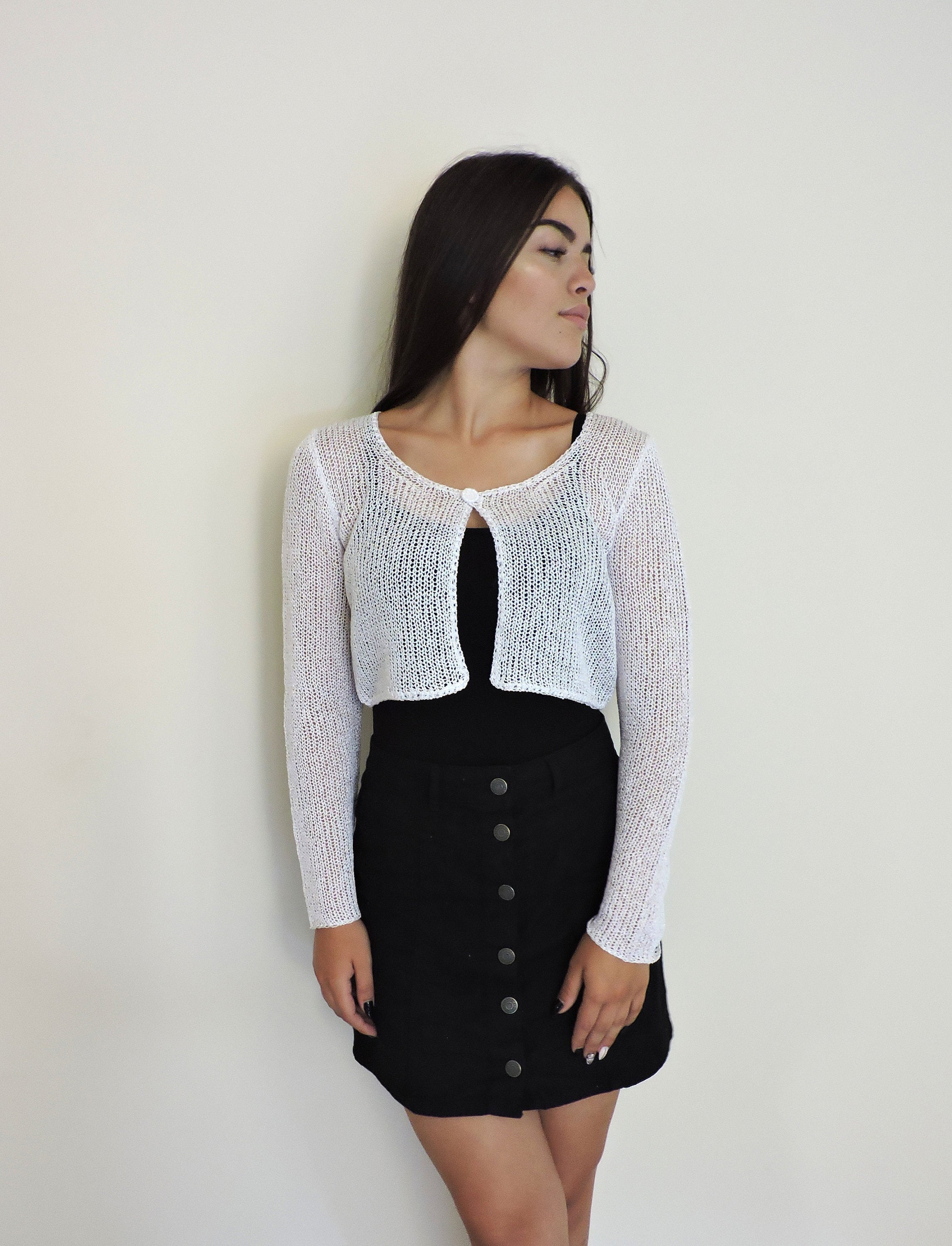 90s Cropped Cardigan - Etsy