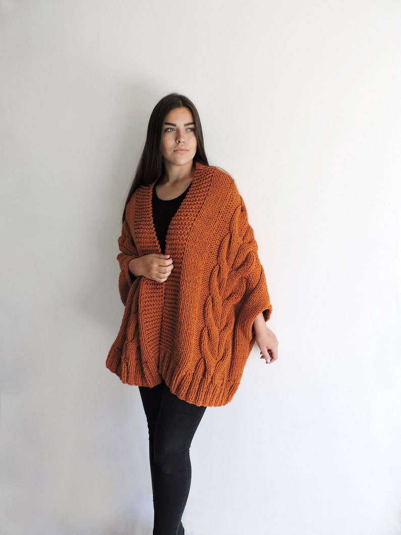 Laine Torsadé Femme Main Pulls Tricot Épaisse Manteau En La Pull À Surdimensionné Tricoté Que Veste Gilets Grosse CedWxBor