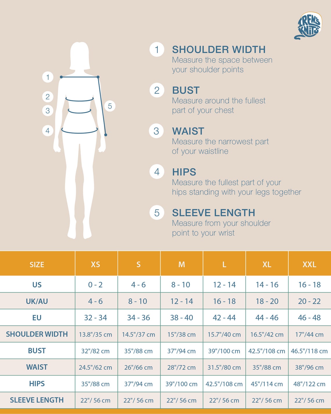 large sweater size chart