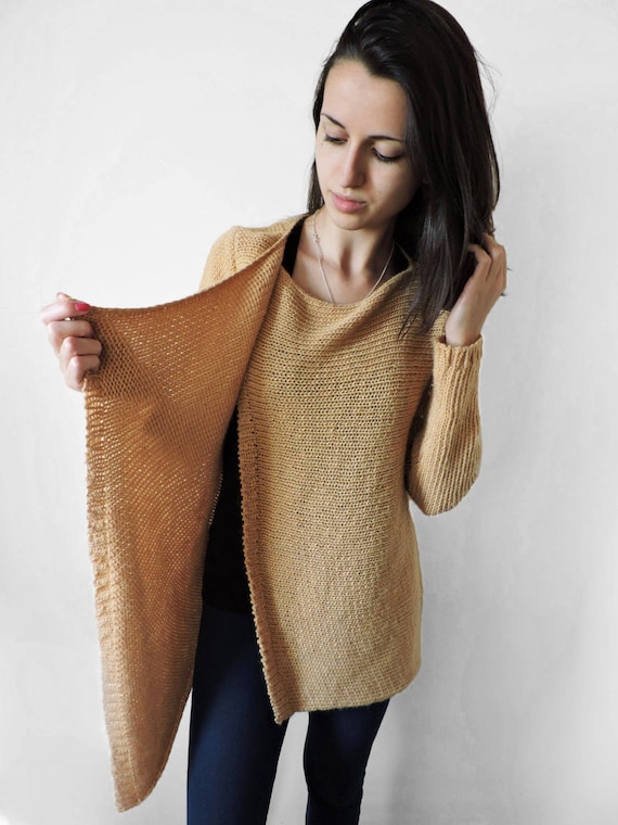 Beige Camel Long Knit Cardigan Women Wrap Cardigan Cozy Wool Knit Jacket Plus Size Knitwear Loose Knit Leisure Wear Fall Loungewear Etsy UK