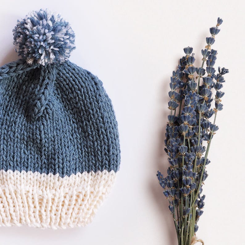 Pom Pom Chunky Knit Beanie Slouchy Beanie Women Knit Hat Etsy