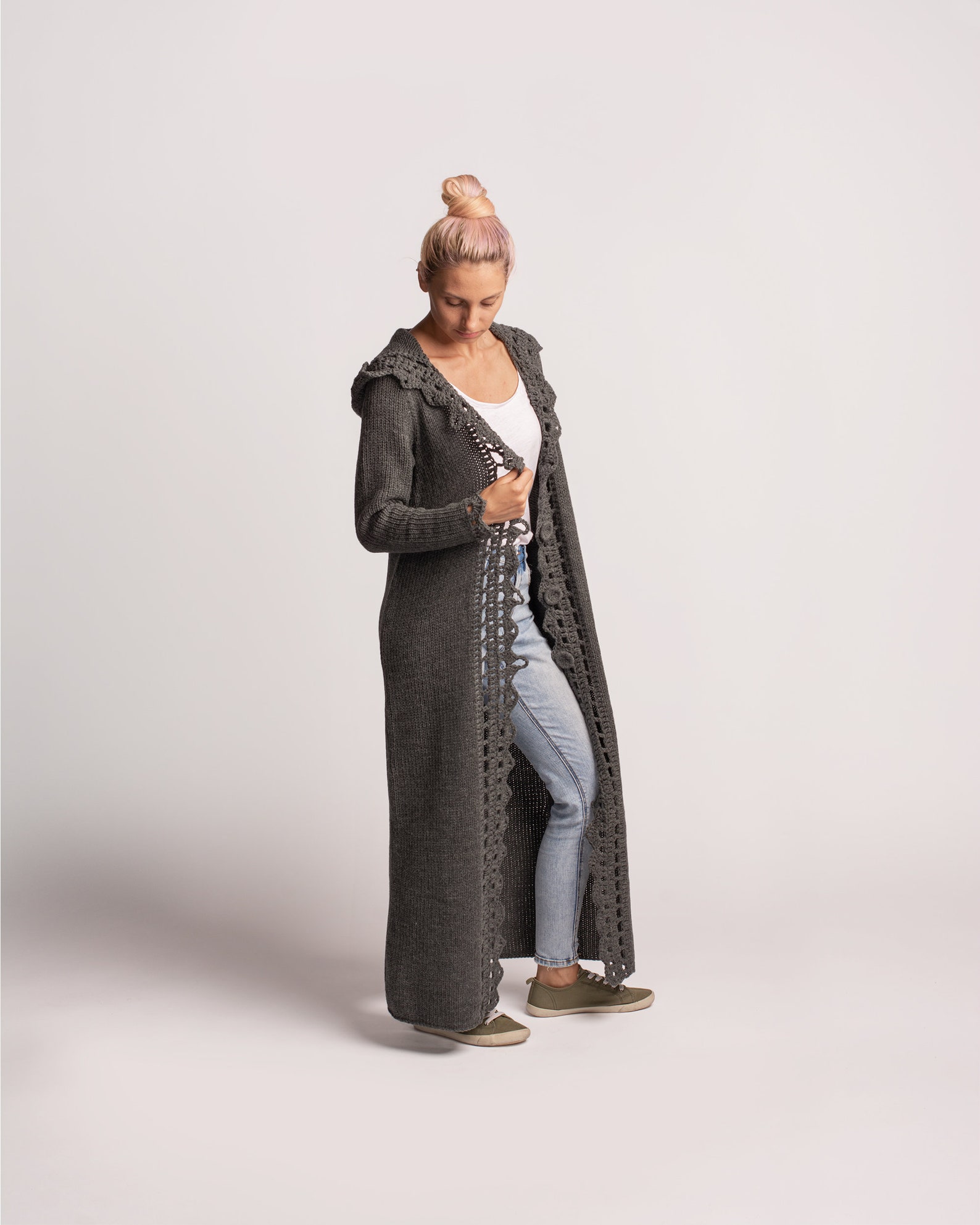 Hand Knitted Sweater Womens Sweaters Knit Jacket Cardigans Women Knit