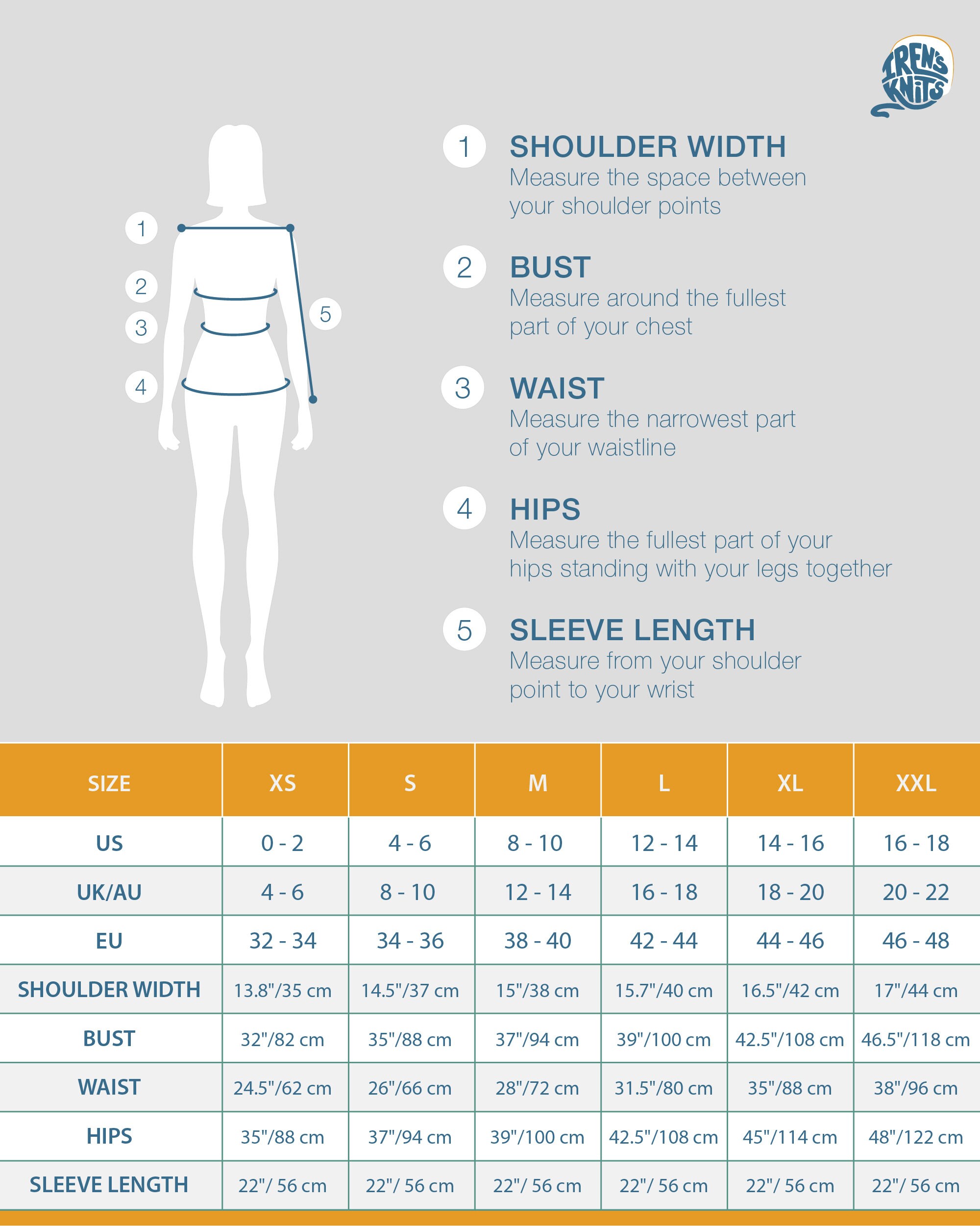 Ralph Cardigan Size Chart