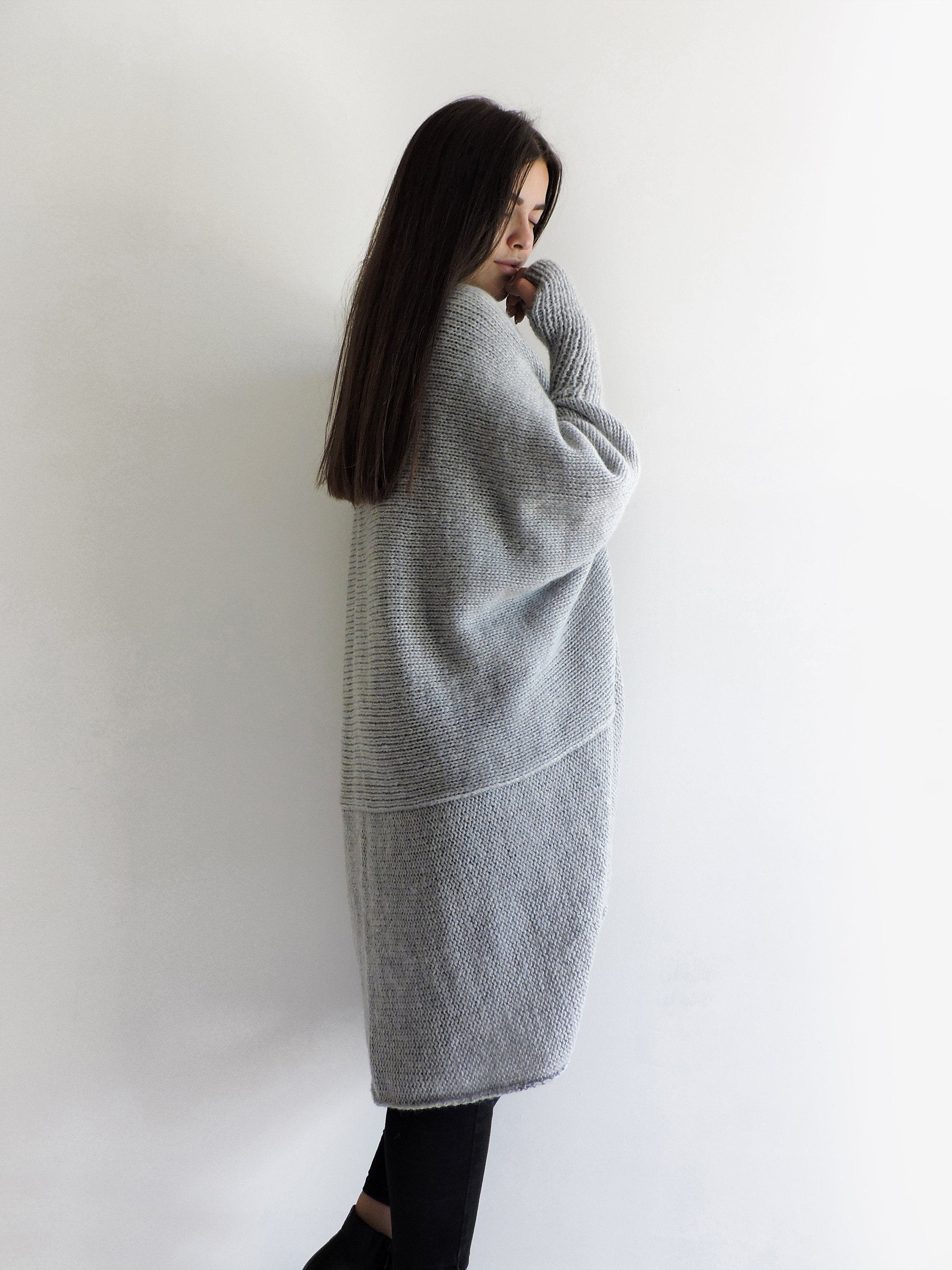Women Knit Cardigan Plus Size Clothing Long Sweater Coat | Etsy