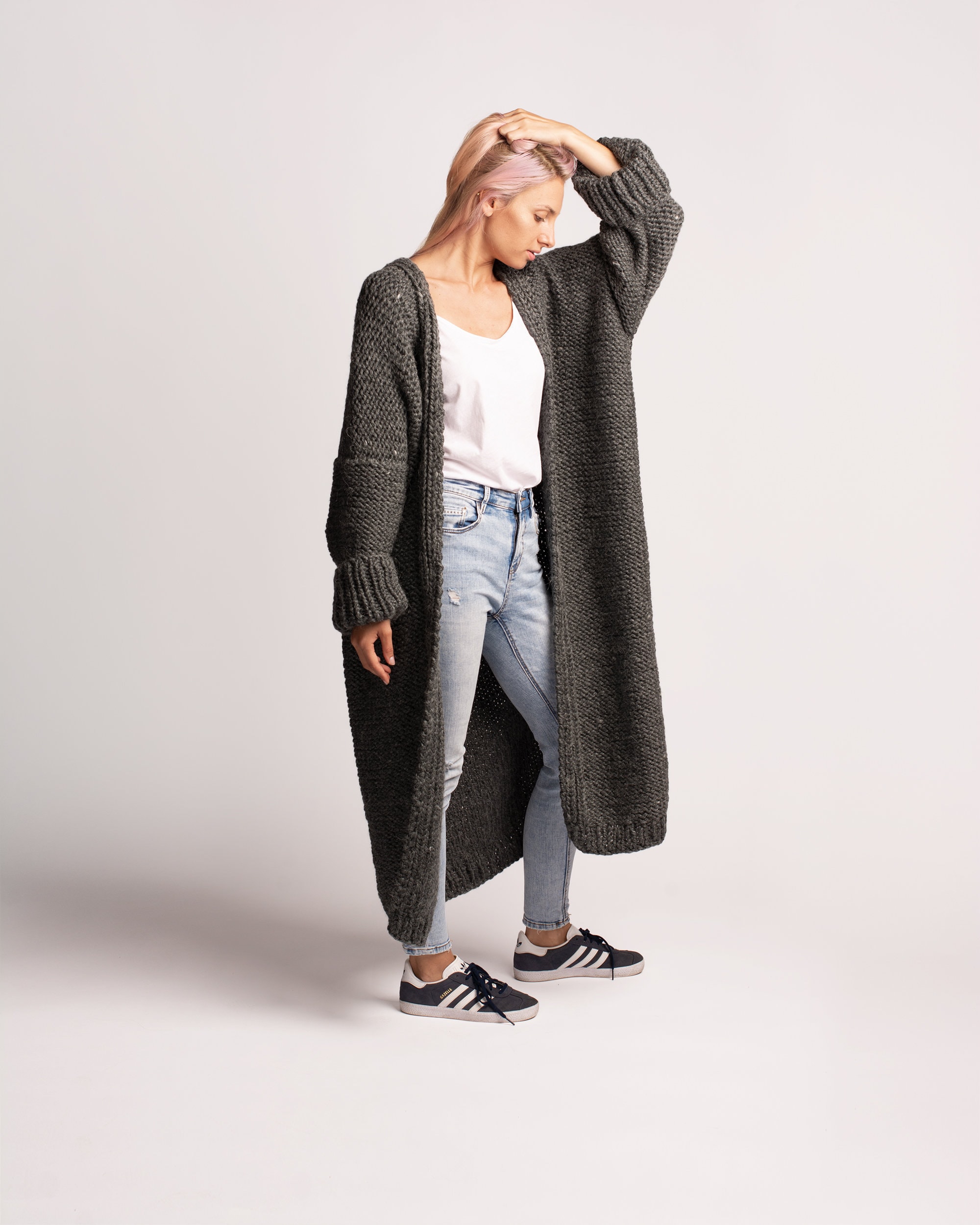 Ankle Length Cardigan Soft Wool Knit Coat Extra Long - Etsy UK