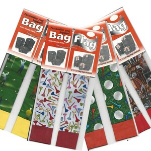 Golfers - BagFlags- Luggage Tag-  I.D Tag-  Links - Handmade -  Gift
