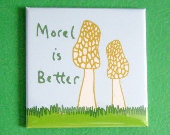 Art Magnet Fridge Refrigerator, Fun, Cute, Morel Mushrooms, Decor, Organization, Wedding Favors, Party Favors, School Locker