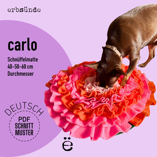 ebook Hunde Schnüffelmatte Schnüffelteppich CARLO - digitale Schnittvorlage + Nähanleitung