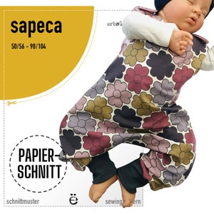 Paper cut baby romper, romper suit with straps Sapeca (50-104)