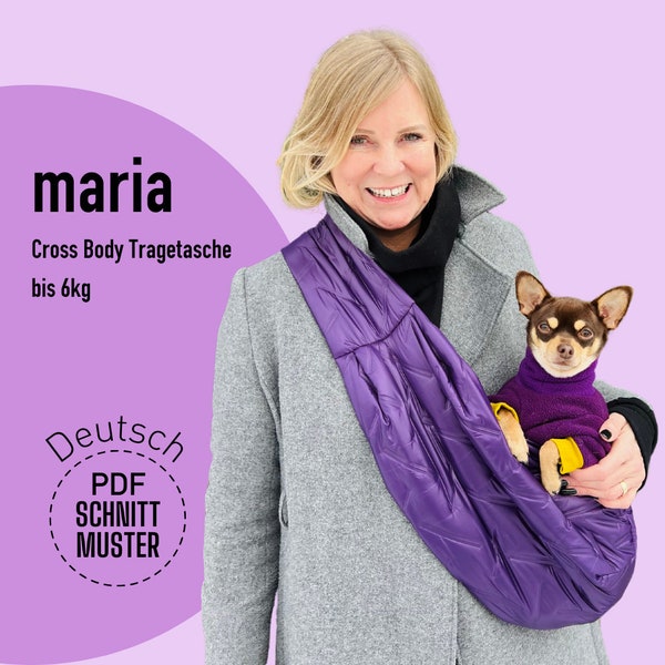 ebook dog carrier bag cross body bag Maria - digital sewing pattern