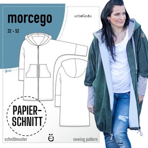 Paper cut women's oversize coat Morcego (32-52)