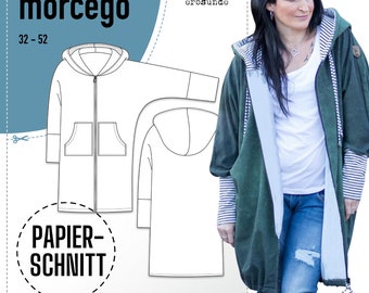 Papierschnitt Damen Oversize Mantel Morcego (32-52)