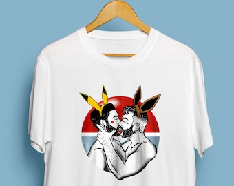 Double Team Tee — Sexy LGBTQ gay pride anime art shirt