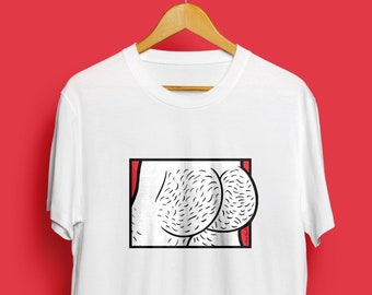 Peach Fuzz Tee — Sexy lgbtq gay butt art shirt