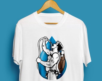 Thirsty Turtle Tee — gay anime art shirt
