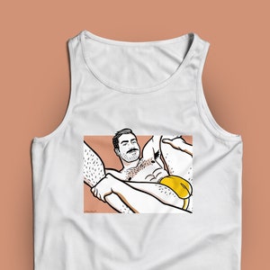 Hold Me Daddy Tank Top — Sexy LGBTQ gay art tee shirt