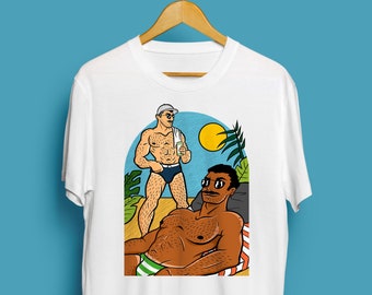 Beach Babes tee — LGBTQ gay art shirt