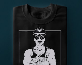 Macho Harness Daddy Sweatshirt — Sexy LGBTQ gay art shirt