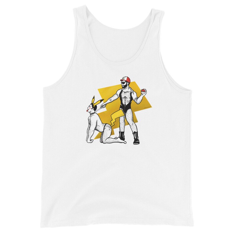 Electric Kink Tank Top gay anime art shirt White