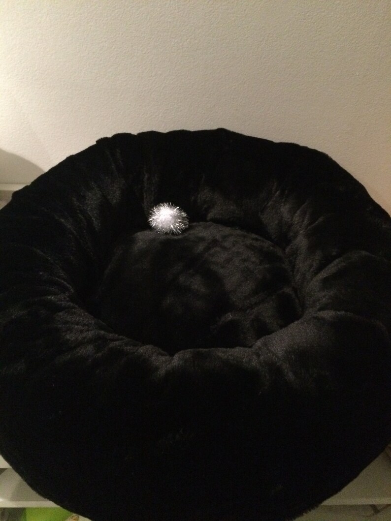 Luxury deep donut style snuggle soft cat bed small dog bed Etsy