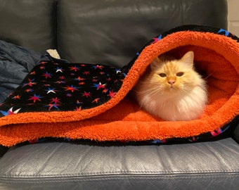 Cozy warm padded snuggle sack bed, perfect for cats dogs and other small animals