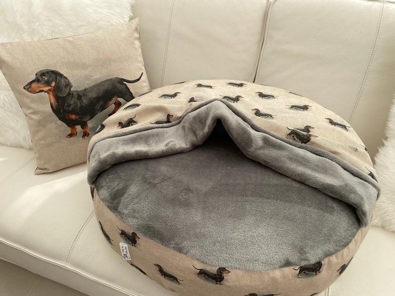 Luxury Cave Bed Snuggle Top Bed Dachshund Bed Dog Bed Etsy
