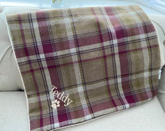 Warm cozy dog blanket perfect for the sofa. Choice of tartan and tweed designs fully washable