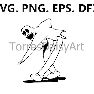 Koko Clown Ghost 2 Dancing Svg Png Dfx Eps Esquema ccut archivo Cricut fondo transparente