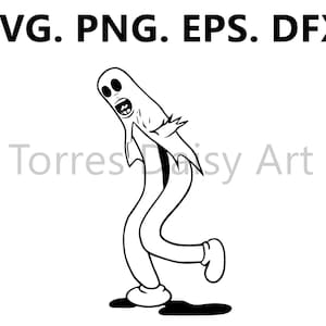 Koko Clown Ghost Dancing Svg Png Dfx Eps Esquema ccut archivo Cricut fondo transparente