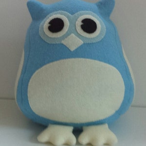 felt Owl plushie digital download pdf pattern and tutorial
