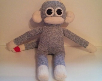 Cheeky sock monkey plush pdf pattern and instructions