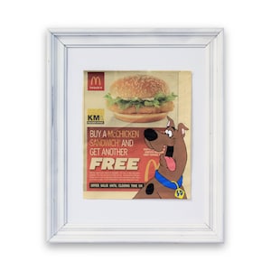Scooby-Dooby-Deal - Pop Art - Scooby-doo McDonalds Fast Food Menü Gutschein - Kinder Cartoon Chicken Burger Essen