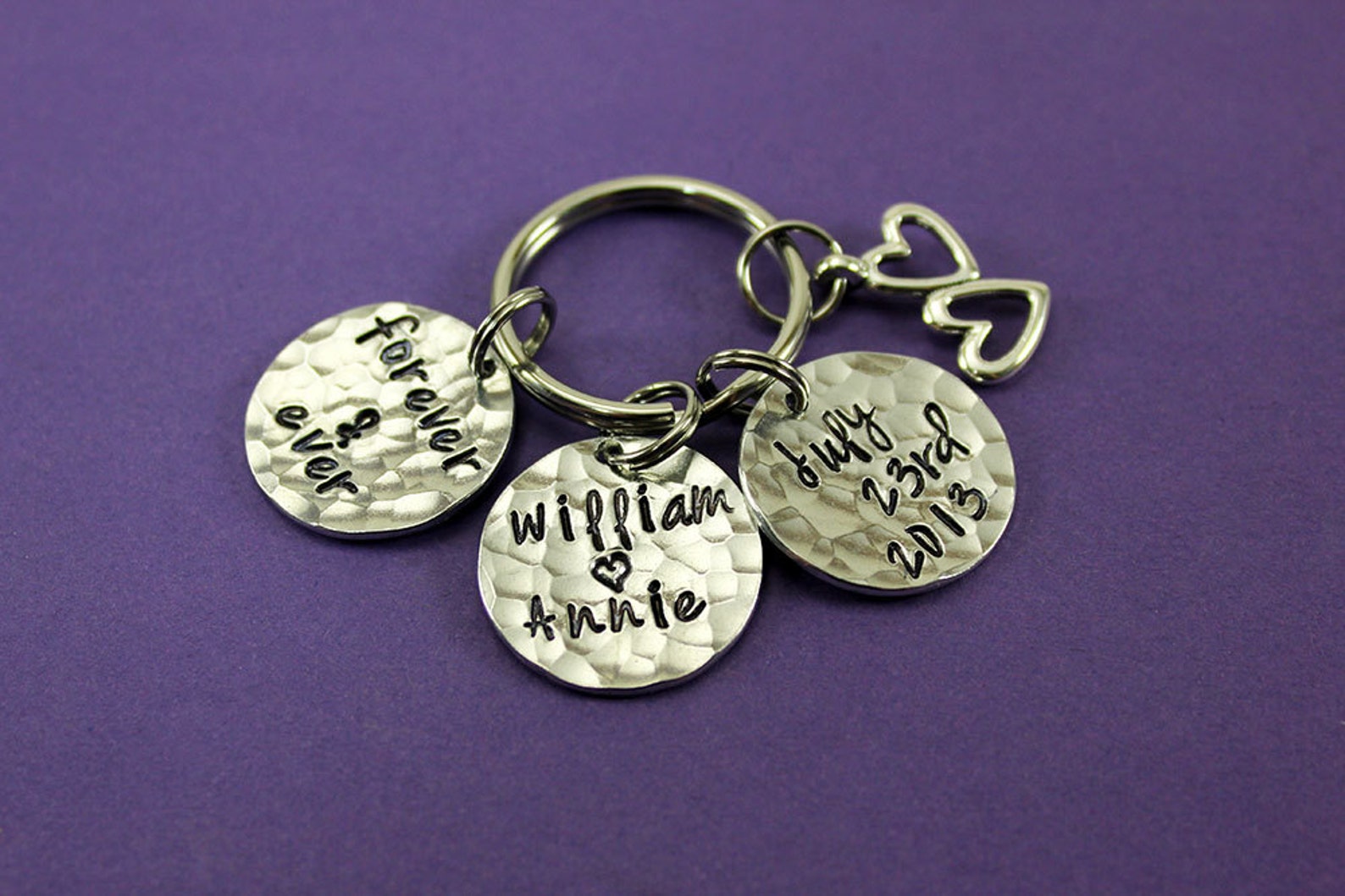 Personalized Keychain Forever & Ever Anniversary Date Etsy