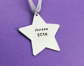 Personalized Christmas Ornament - Small Star Ornament - Christmas Keepsake - Personalized Star - Engraved Ornament  - Christmas Gift