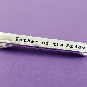 Personalized Tie Clip - Tie Bar - Father's Day Gift - Groom - Father of the Bride Gift - Dad Gift  - Engraved Tie Clip - Groomsmen