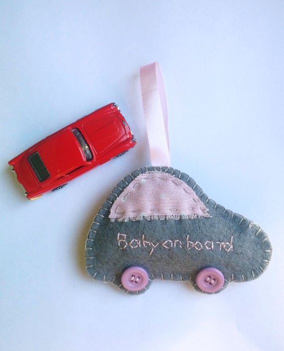 Baby an Bord Filz Auto Schild, neues Baby Geschenk, Filz Auto Ornament -   Österreich
