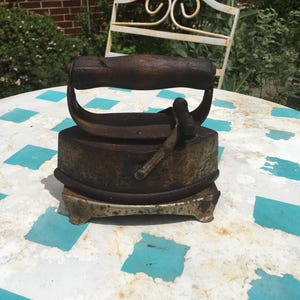 Antique Sad Iron with Stand