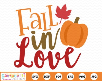 Fall In Love Svg Etsy