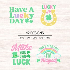 Retro St. Patrick's Day SVG-bundel: Lucky Kids Designs (digitale download)