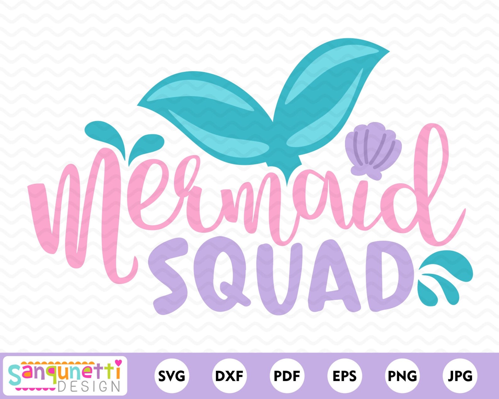 Mermaid Squad SVG Mermaid Lettering Cut File for Silhouette Etsy
