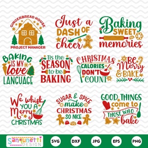 Weihnachtsbacken SVG, Weihnachtsbacken Clipart, Weihnachtsplätzchen Clipart, direkter Download