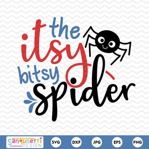 Svg Itsy Bitsy Spider, fichier de coupe comptine pour silhouette et cricut
