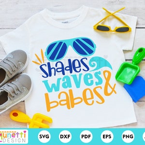 Shades Waves & Babes SVG, Summer Beach Cutting File - Etsy