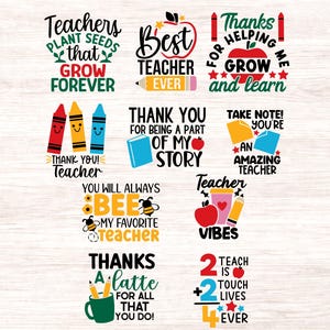 Teacher SVG Bundle, Teacher appreciation SVG, Teacher clipart image 2