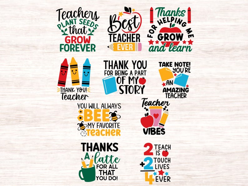 Teacher SVG Bundle, Teacher appreciation SVG, Teacher clipart image 2
